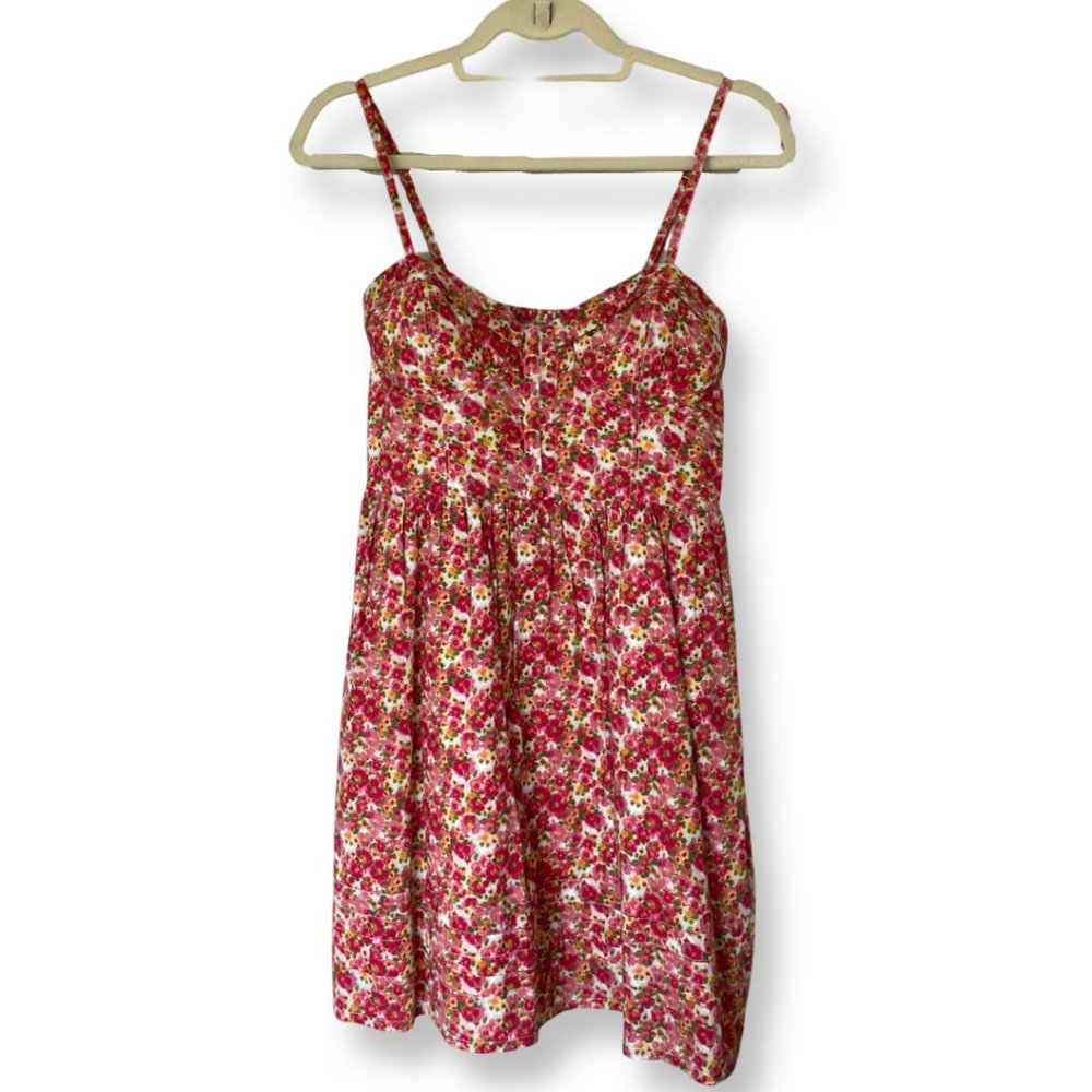 Jessica Simpson Bustier Mini Dress In Pink Floral